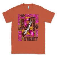 Copper breast cancer american football ribbon love cure fight bbs Classic Tee - BundleAndBundleShop