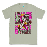 Matcha breast cancer american football ribbon love cure fight bbs Classic Tee - BundleAndBundleShop