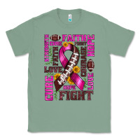 Breast Cancer American Football Ribbon Love Cure Fight Bbs Classic Tee | Teevron