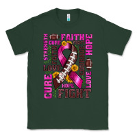 Sports Green breast cancer american football ribbon love cure fight bbs Classic Tee - BundleAndBundleShop