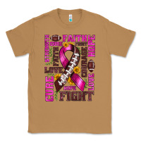 Toasted Coconut breast cancer american football ribbon love cure fight bbs Classic Tee - BundleAndBundleShop
