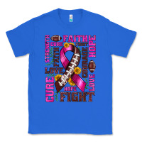 True Royal breast cancer american football ribbon love cure fight bbs Classic Tee - BundleAndBundleShop