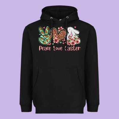 Easter Day Peace Love Easter Heavyweight Hoodie Designed By Oliviacreatesart