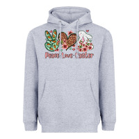 Heather Grey Easter Day Peace love Easter Heavyweight Hoodie - OliviaCreatesArt