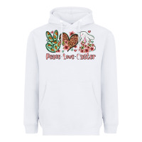 White Easter Day Peace love Easter Heavyweight Hoodie - OliviaCreatesArt