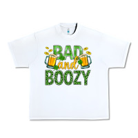 White Bad And Boozy St. Patricks Urban Heavy Tee - BundleAndBundleShop