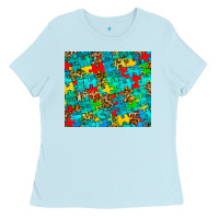 Baby Blue autism awareness puzzle Ladies Tee - BarkalooDesign