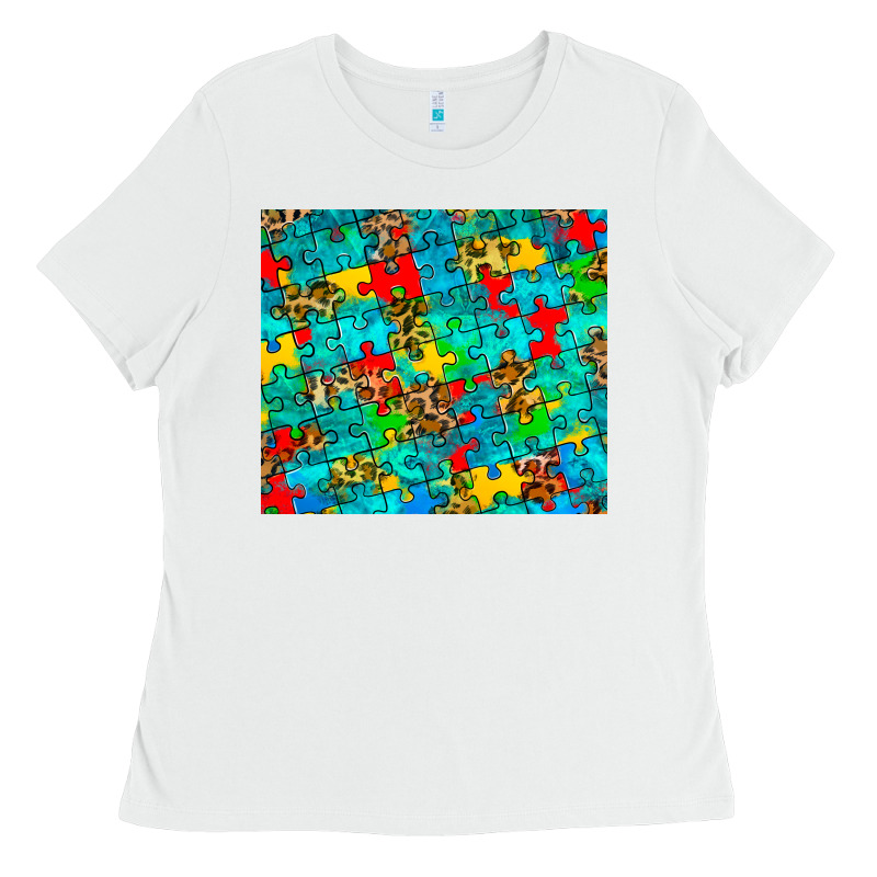 Autism Awareness Puzzle Ladies Tee by BarkalooDesign | Teevron