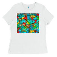 White autism awareness puzzle Ladies Tee - BarkalooDesign