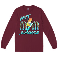Burgundy hot mom summer Long Sleeve Tee - BarkalooDesign