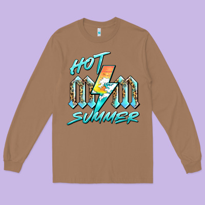 Hot Mom Summer Long Sleeve Tee Designed By Barkaloodesign