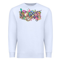 White Nurse Premium Sweatshirt - FaDigitalArtStudio