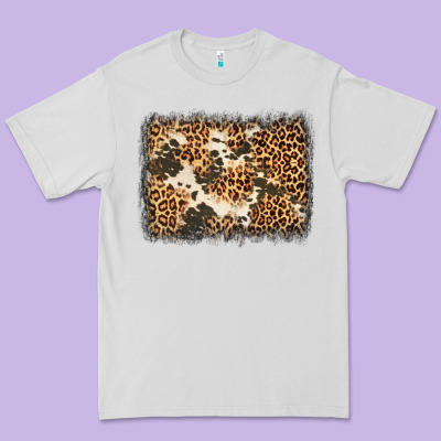 Distressed Leopard Cowhide Background Premium Tee Designed By Jasminsmagicworld