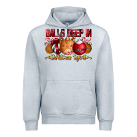 Heather Grey balls deep in christmas spirit Urban Hoodie - CowhideDigitalArt