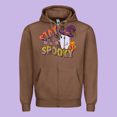 Stay Spooky Zipper Hoodie Designed By Cowgirlartshop