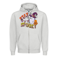 Dove Grey stay spooky Zipper Hoodie - CowGirlArtShop