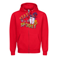 Red stay spooky Zipper Hoodie - CowGirlArtShop