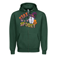 Sports Green stay spooky Zipper Hoodie - CowGirlArtShop
