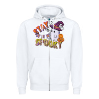 White stay spooky Zipper Hoodie - CowGirlArtShop