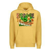 Antique Gold Kiss me i am irish St. Patrick's Day Premium Hoodie - CowGirlArtShop