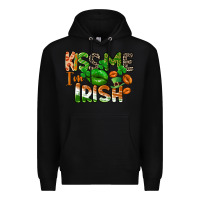 Black Kiss me i am irish St. Patrick's Day Premium Hoodie - CowGirlArtShop