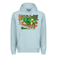 Blue Mist Kiss me i am irish St. Patrick's Day Premium Hoodie - CowGirlArtShop