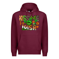 Burgundy Kiss me i am irish St. Patrick's Day Premium Hoodie - CowGirlArtShop