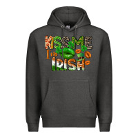 Charcoal Heather Kiss me i am irish St. Patrick's Day Premium Hoodie - CowGirlArtShop