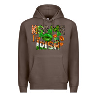 Coffee Kiss me i am irish St. Patrick's Day Premium Hoodie - CowGirlArtShop