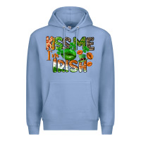 Colony Blue Kiss me i am irish St. Patrick's Day Premium Hoodie - CowGirlArtShop