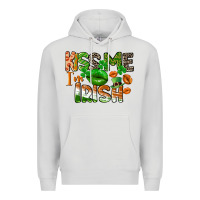 Dove Grey Kiss me i am irish St. Patrick's Day Premium Hoodie - CowGirlArtShop