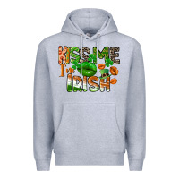 Heather Grey Kiss me i am irish St. Patrick's Day Premium Hoodie - CowGirlArtShop