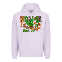 Lilac Kiss me i am irish St. Patrick's Day Premium Hoodie - CowGirlArtShop