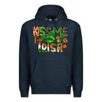 Navy Kiss me i am irish St. Patrick's Day Premium Hoodie - CowGirlArtShop
