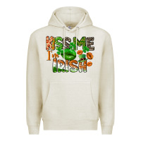 Oatmeal Heather Kiss me i am irish St. Patrick's Day Premium Hoodie - CowGirlArtShop