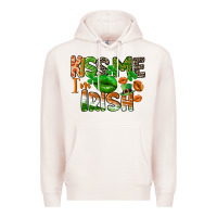 Pale Pink Kiss me i am irish St. Patrick's Day Premium Hoodie - CowGirlArtShop
