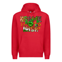 Red Kiss me i am irish St. Patrick's Day Premium Hoodie - CowGirlArtShop