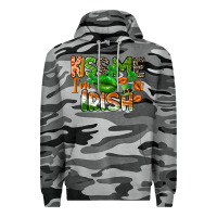 Slate Camo Kiss me i am irish St. Patrick's Day Premium Hoodie - CowGirlArtShop
