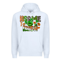 White Kiss me i am irish St. Patrick's Day Premium Hoodie - CowGirlArtShop