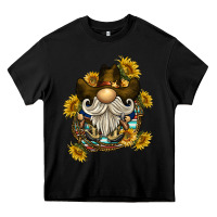 Black cowboy gnome sunflower rope Heavy Core Tee - BarkalooDesign