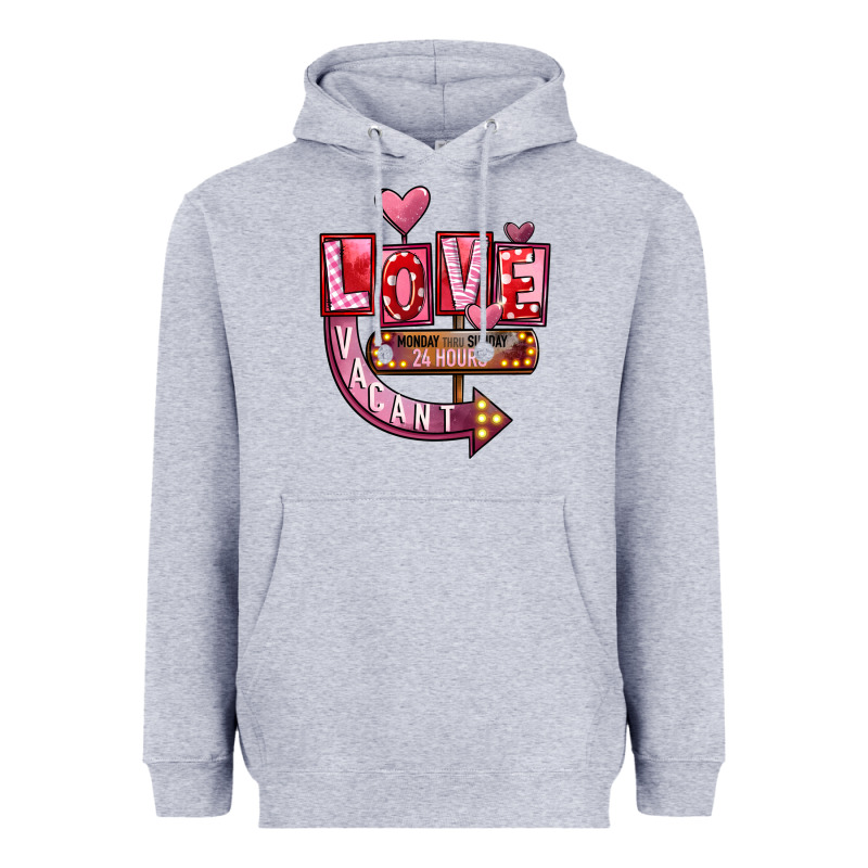 Valentine's Day Love Vacant Heavyweight Hoodie by FaDigitalArtStudio | Teevron