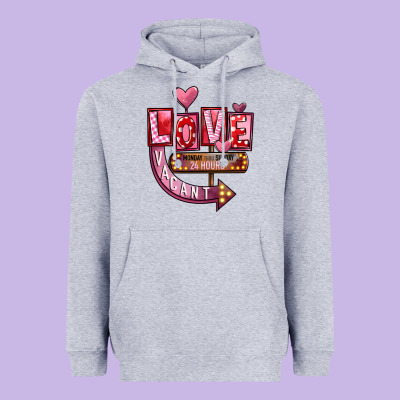 Valentine's Day Love Vacant Heavyweight Hoodie Designed By Fadigitalartstudio