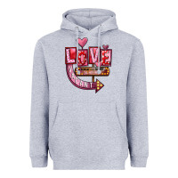 Heather Grey Valentine's Day love vacant Heavyweight Hoodie - FaDigitalArtStudio