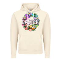 Vintage Artic Easter with eggs and daisy Vintage Hoodie - NancyCooperArtShop