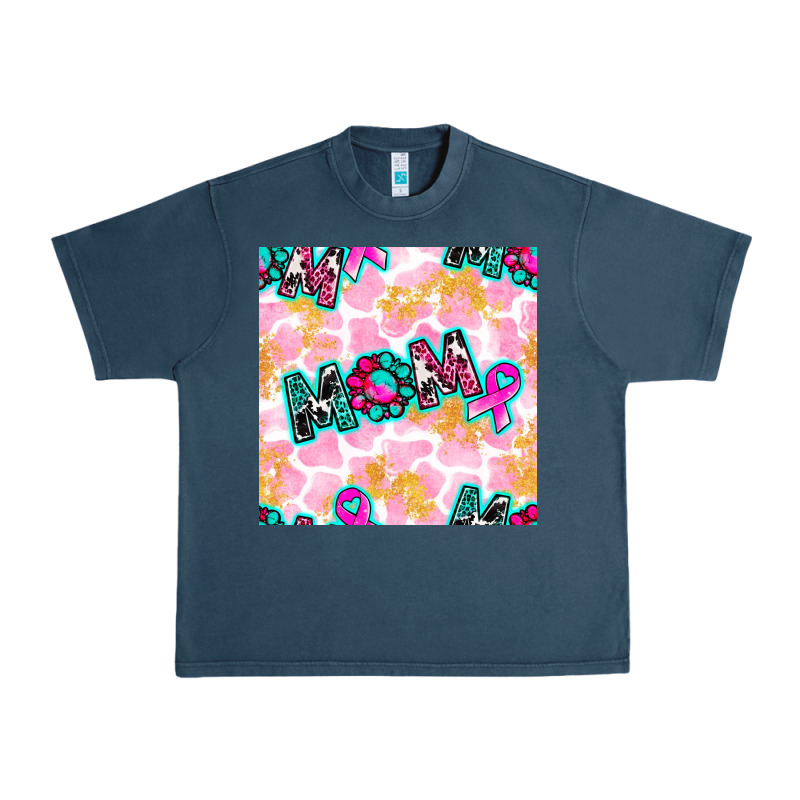 Breast Cancer Awareness Mom With Leopard Patterns Urban Heavy Tee by BundleAndBundleShop | Teevron