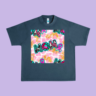 Breast Cancer Awareness Mom With Leopard Patterns Urban Heavy Tee Designed By Bundleandbundleshop
