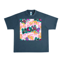 Midnight Navy Breast Cancer Awareness Mom With Leopard Patterns Urban Heavy Tee - BundleAndBundleShop