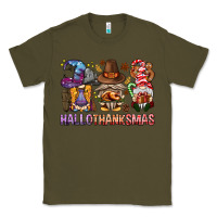 Army Green hallothanksmas gnomies bbs Classic Tee - BundleAndBundleShop