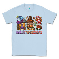 Dusty Blue hallothanksmas gnomies bbs Classic Tee - BundleAndBundleShop