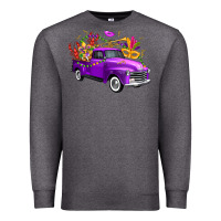 Charcoal Heather Mardi Gras Truck King's Cake Premium Sweatshirt - FaDigitalArtStudio